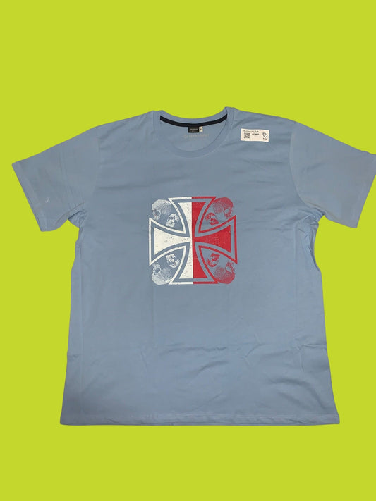 Crossbones Fusion Blue Casual Unisex T-shirt