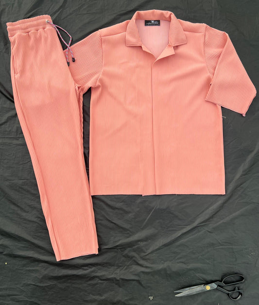 Plisse 2piece Shirt and trousers